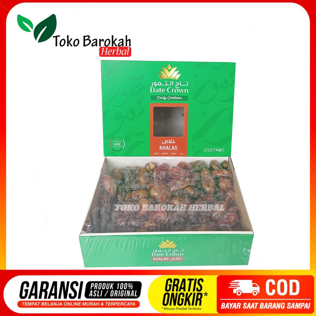 

Kurma Date Crown Khalas 1kg Kurma Basah Enak Empuk Lembut Dan Manis Original