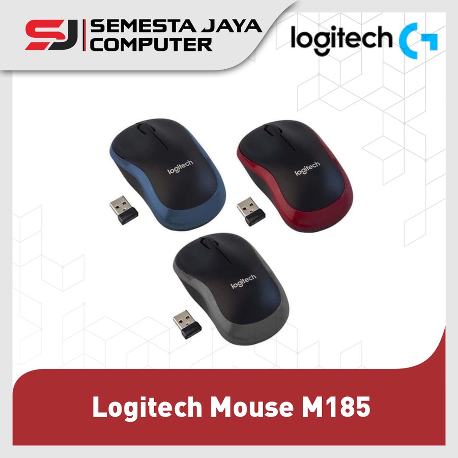 Mouse Wireless Logitech M185 ORIGINAL RESMI