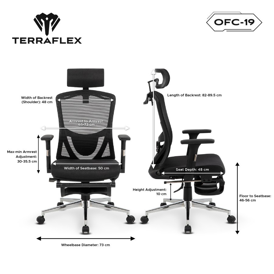 Terraflex OFC19 / OFC-19 Ergonomic Office Chair / Kursi Kantor