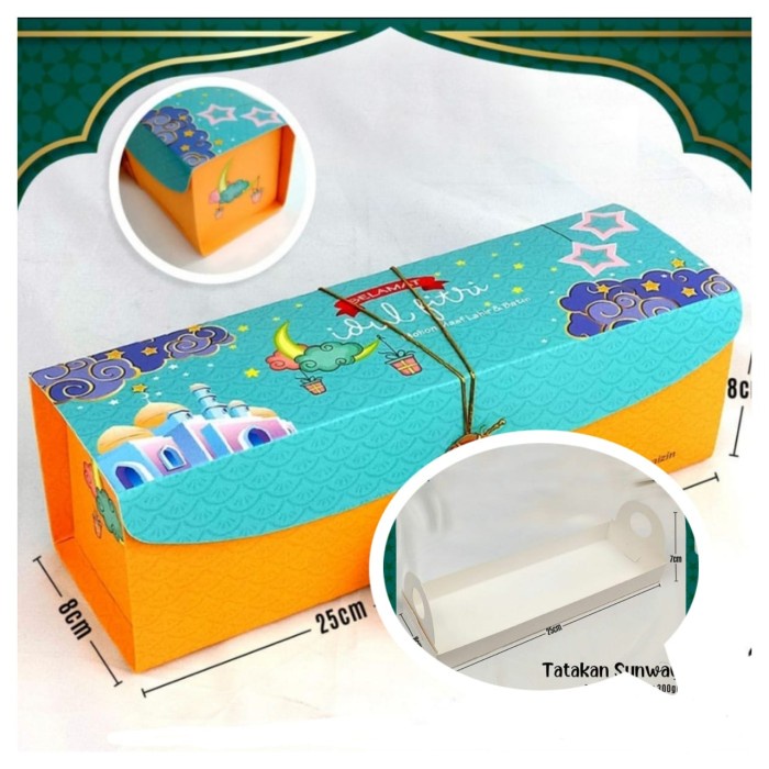 

Box Idul Fitri Sunway 9 25X8X8Cm / Dus Idul Fitri Bolu Gulung 25X8X8Cm 018