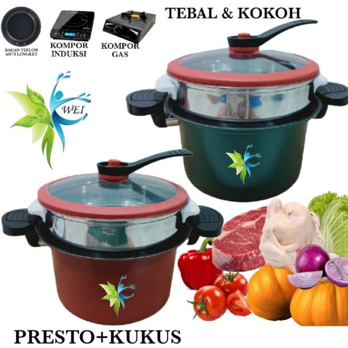 Prestoku Presto Kukus - Panci Presto Serbaguna - Panci Presto ( Free Ongkir)