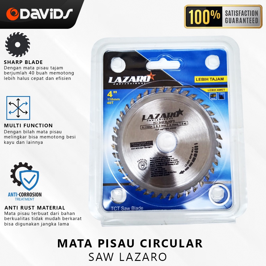 Mata circular saw gerinda pisau potong kayu Lazaro 4 inch