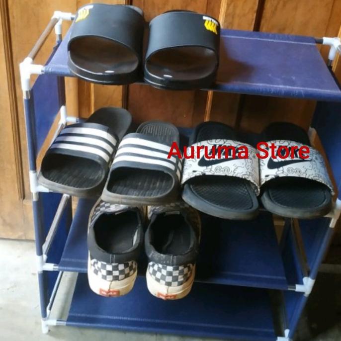 hanya disini] Rak Wadah Sepatu Sandal Anak Kos Apartemen Kamar Rumah Kecil Lipat