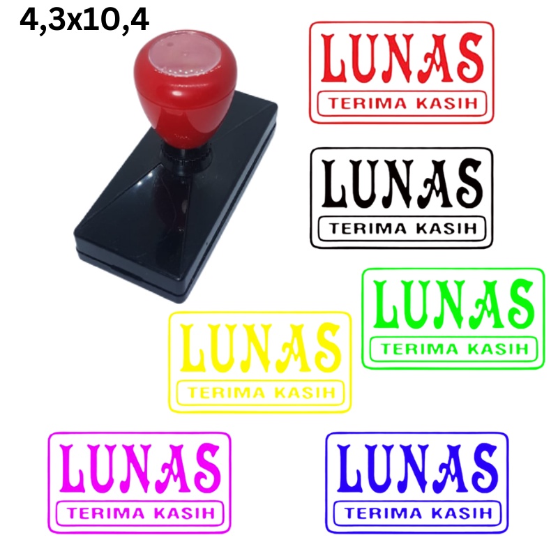 

Cap / Stample Flash / Stempel Otomatis LUNAS TERIMA KASIH Warna Bebas Pilih 4.3x10.4