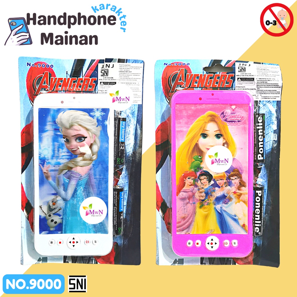 MWN Mainan Anak Handphone Dengan Karakter No.9000