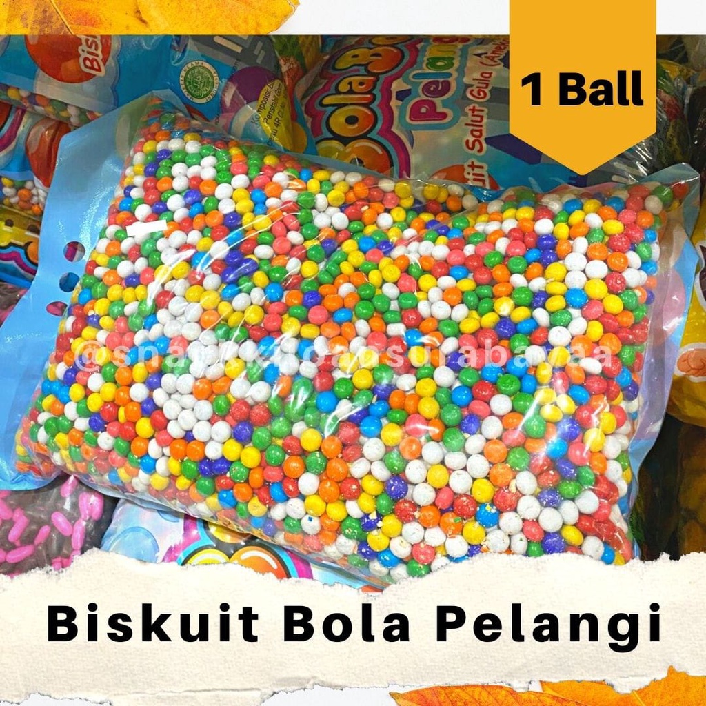 

Biskuit Bola Pelangi 1 BALL ( 5 KG )/ Snack Biskuit/ Snack Kiloan Murah/ MAK E DOR