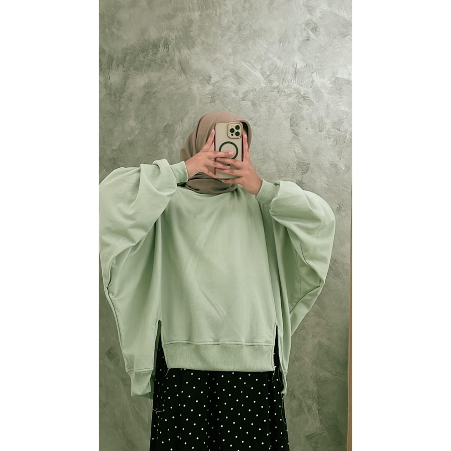 BTWNG SLIT XXXL SWEATER OVERSIZE CREWNECK JUMBO WANITA