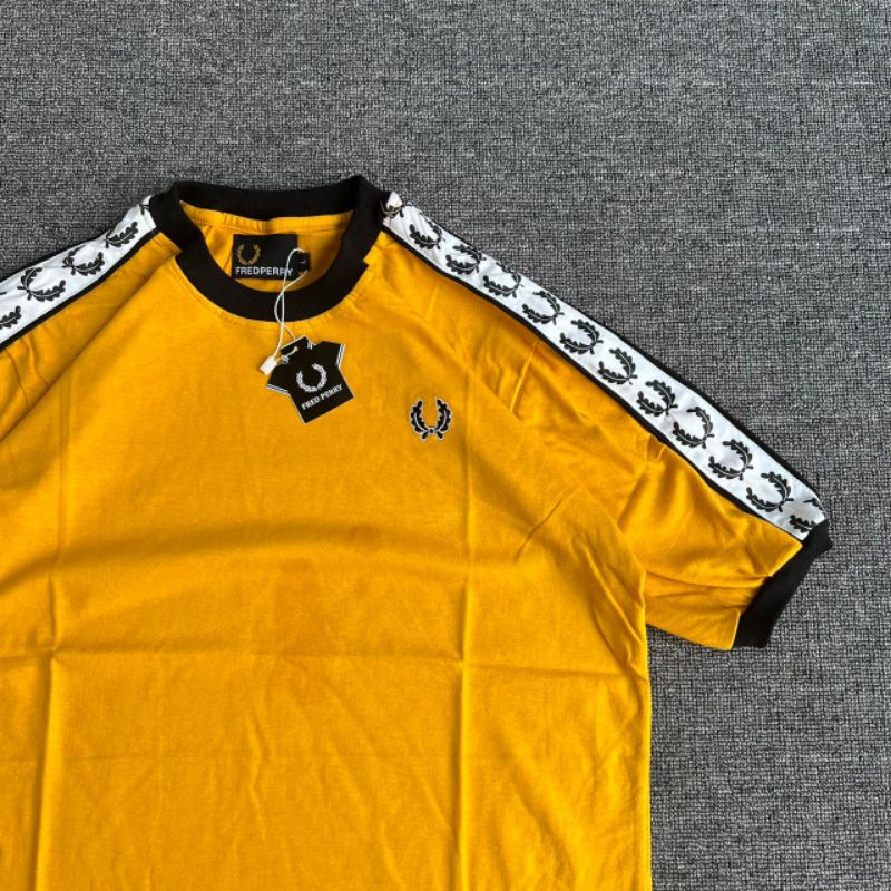 -FRMNSH- KAOS RINGER FREDPERRY YELLOW NEW FULL TAG LABEL CASUAL HYPE