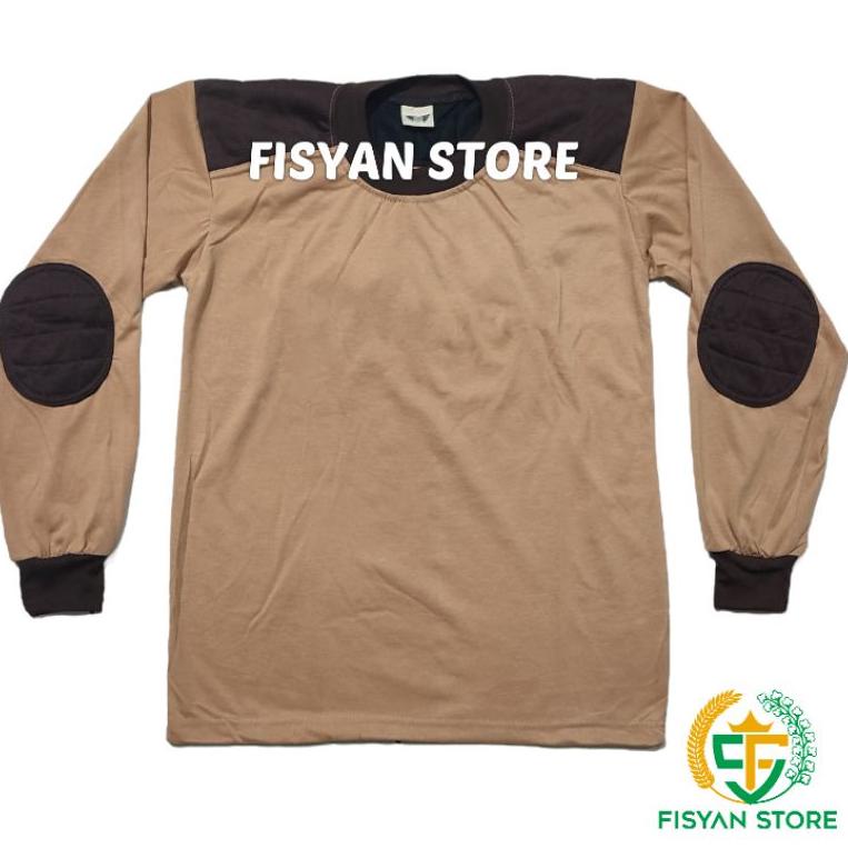 BIG SALE Kaos Lengan Panjang Coklat Pramuka | Kaos Penembak Coklat Pramuka