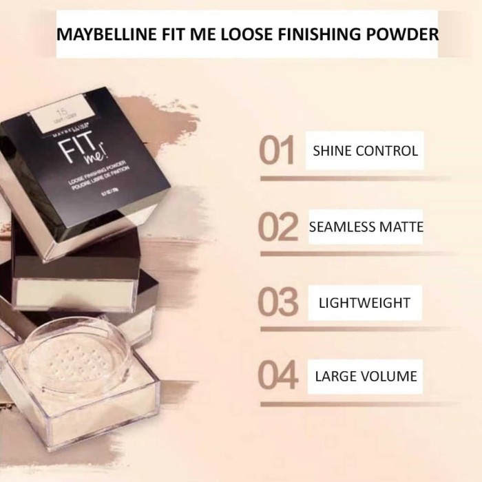 Maybelline Fit MeLoose Finishing Powder-Bedak Tabur 20gr Original 20g