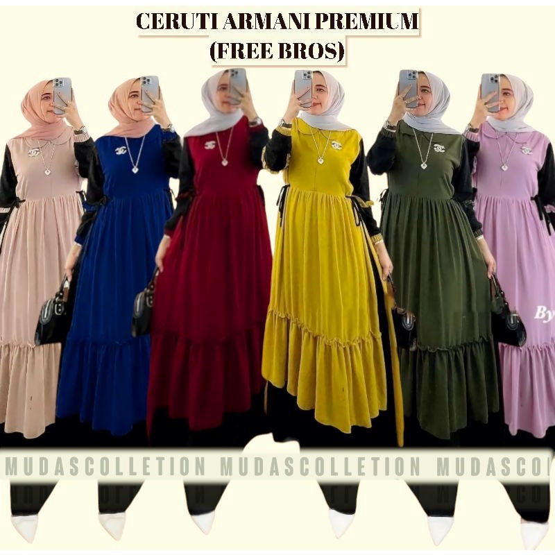 Baju Gamis Kekinian Kaftan Mewah Syari Perempuan Lebaran2023 Dres Murah Bsju Gsmis Cewek Import Dewa