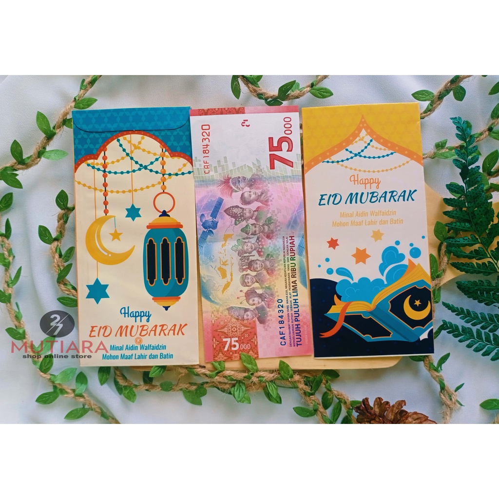 10pcs amplop lebaran idulfitri jumbo besar - amplop thr lebaran motif uang, karakter kartun lucu - amplop lebaran aesthetic panjang besar - amplop viral aesthetic