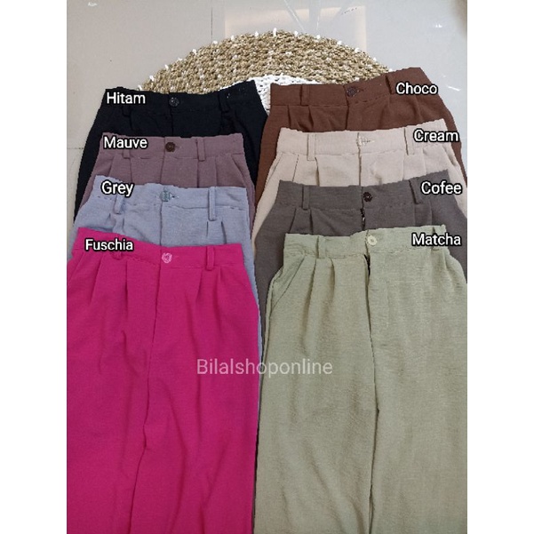 Shella Loose Pant - Celana Kulot Wanita Anti Kusut - Trousers Wanita - Celana Kantor Formal Casual