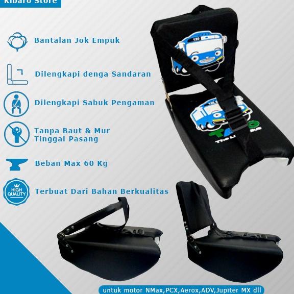 $+$+$+$+] Kursi Bangku Jok Boncengan Bonceng Anak Motor Motif Tayo Nmax PCX ADV
