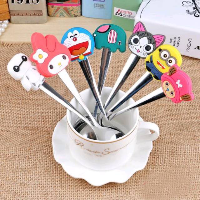 GP Sendok teh karakter kartun lucu imut / tea spoon stainless steel