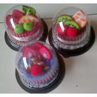 Mika Cup Cake Tart Mini Puding Box Bola 50PCS Ready pink coklat