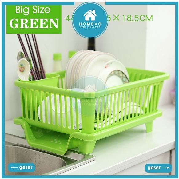 Termurah Tempat Piring Basah Rak Pengering Piring Plastik Tempat Penyimpanan New