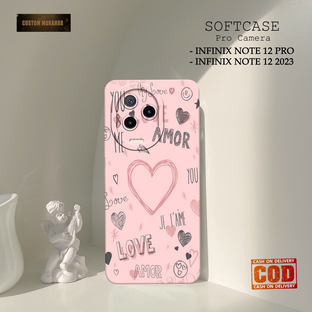 Soft case Hp Infinix Note 12 2023 / Infinix Note 12 Pro Terbaru - Fashion Case LOVE LOVE - Cassing H