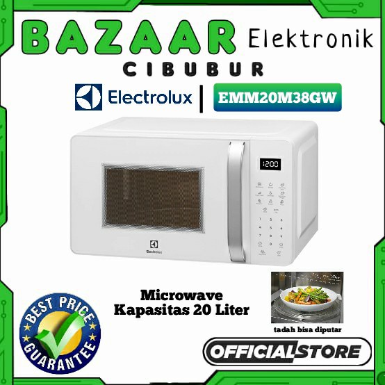 MICROWAVE OVEN ELECTROLUX EMM20M38GW PUTIH WHITE 20LT DIGITAL PROMO ORIGINAL