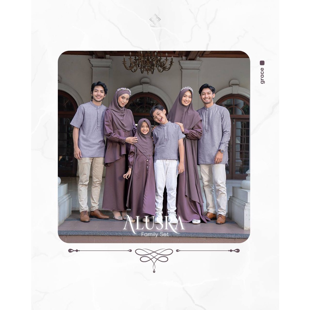 {SHIERAKI} Alusra Family Set. Sarimbit Lebaran Shieraki