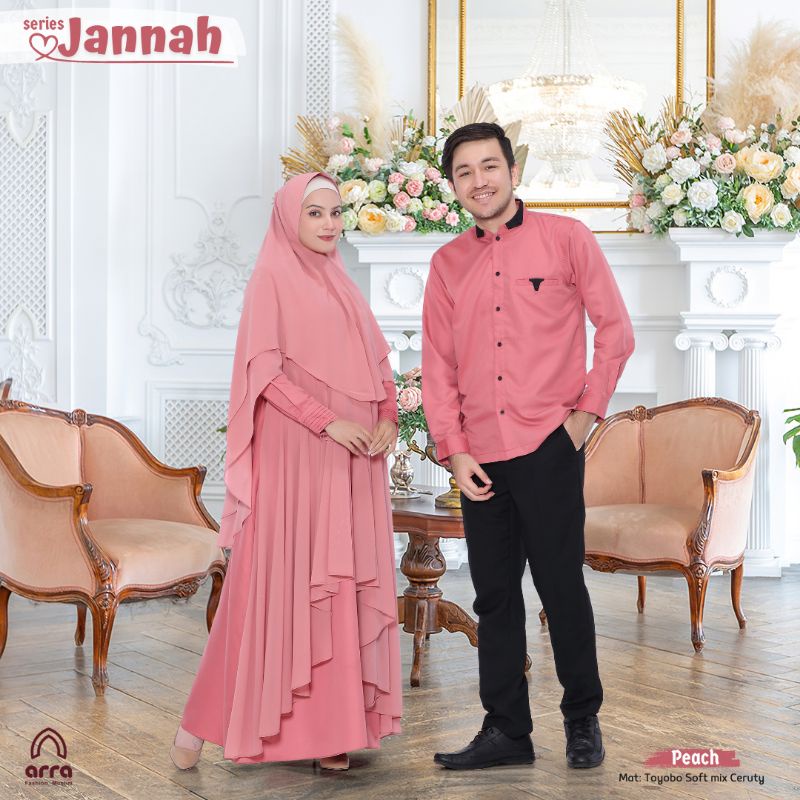 Gamis Sarimbit Keluarga Ayah Ibu Anak Series Jannah Warna Peach Original Premium Arra Sarimbit Couple 2023 Terbaru Busana Muslim Kapel Kondangan Baju Couple Keluarga Muslim Sarimbit Lebaran Baju Kondangan Wanita Kekinian Jumbo