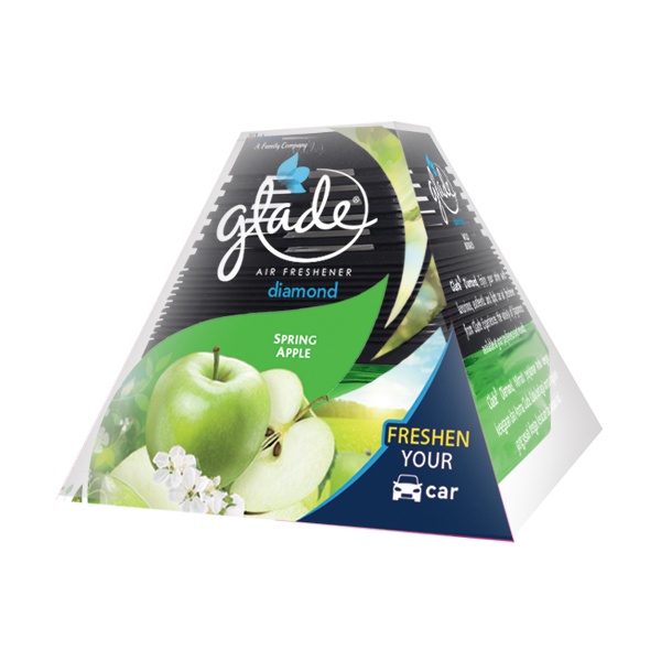 GLADE DIAMOND LIME APPLE FOR CAR LIQUID + ALAT BOTOL 80 ML - PENGHARUM MOBIL