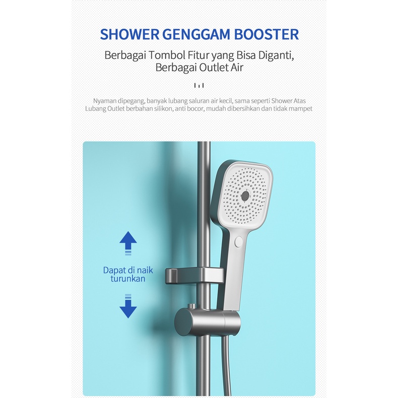 2023 Model Terbaru Kepala Shower / Shower Kamar Mandi Panas Dingin Shower Faucet Dengan Bidet Sprayer Shower Set