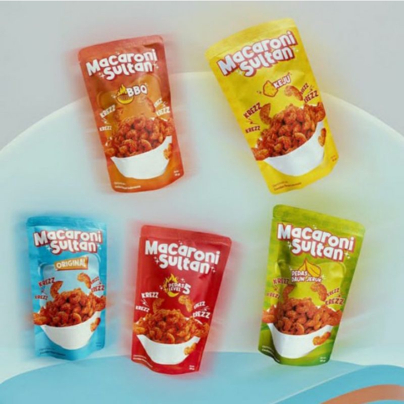 Macaroni Sultan 50gr || BAPER Basreng || Mie Lidi Yoi || Cimoring Krispy || Macaroni snack || Cemilan kekinian