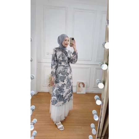 JISOO MIDI DRESS, MIDI DRESS  KOREA, MIDI DRESS MUSLIM MURAH
