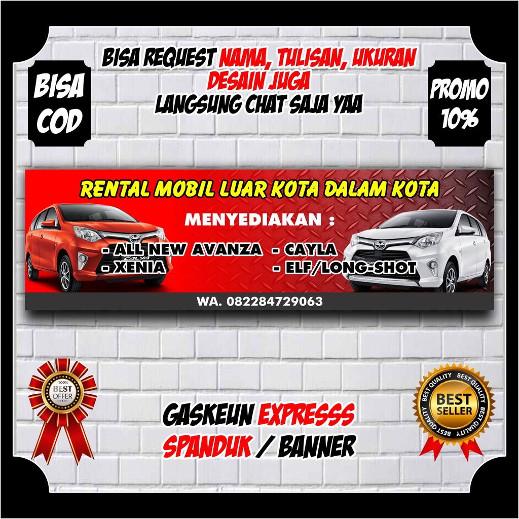 spanduk banner rental mobil banner jasa rental mobil keren