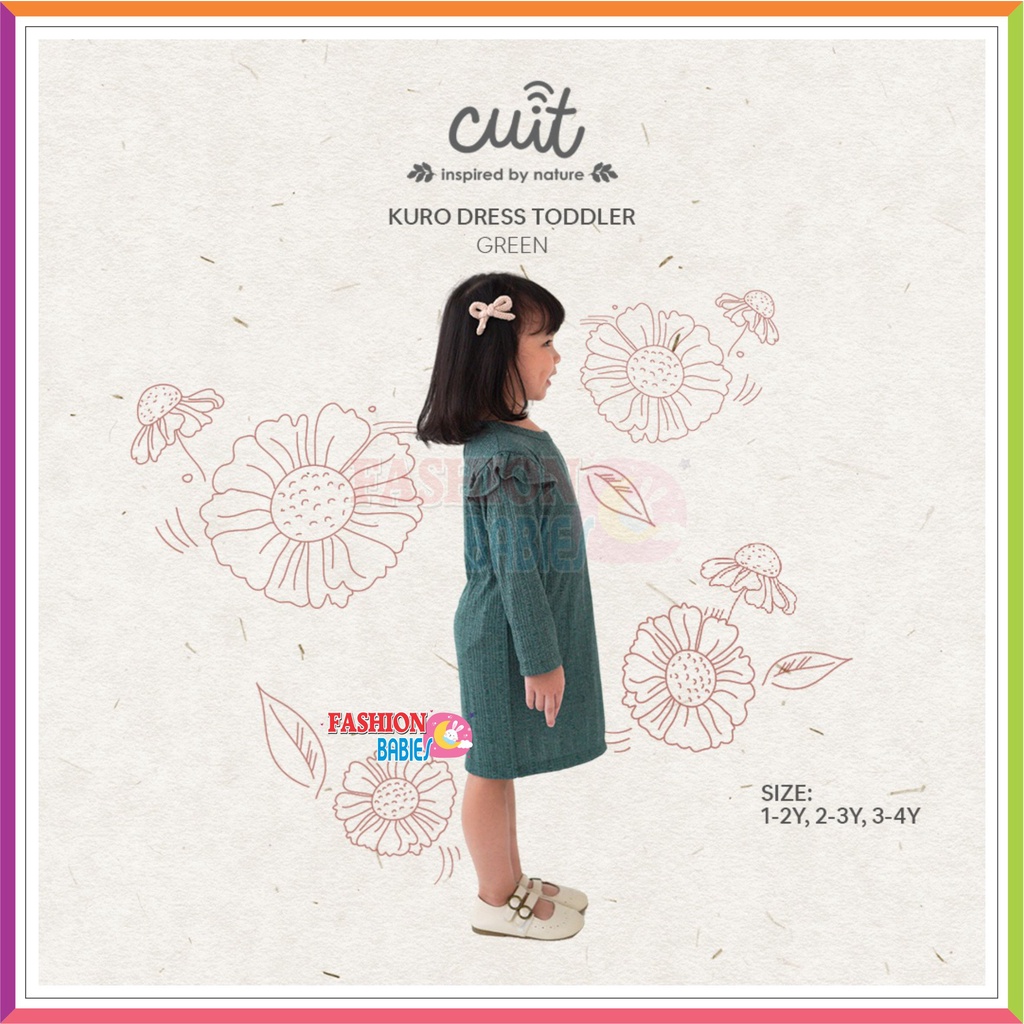 CUIT - KURO DRESS | DRESS RUFFLE ANAK PEREMPUAN EARTH COLOUR ❤ Fashionbabies ❤