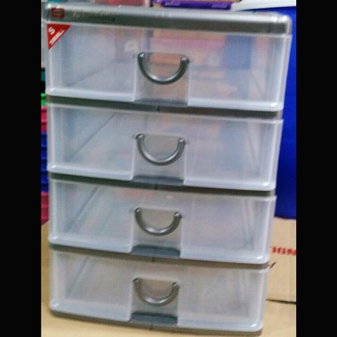 TERBARU LACI CONTAINER SUSUN 4 SHINPO 355 KERTAS A4 F4 MIRIP PRESSA LION STAR TERBAIK