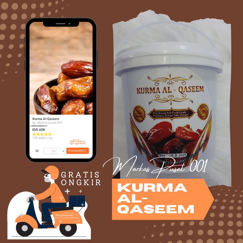 

COD kurma AL-Qassim kemasan 500gr kurma alqasim kurma alqossim