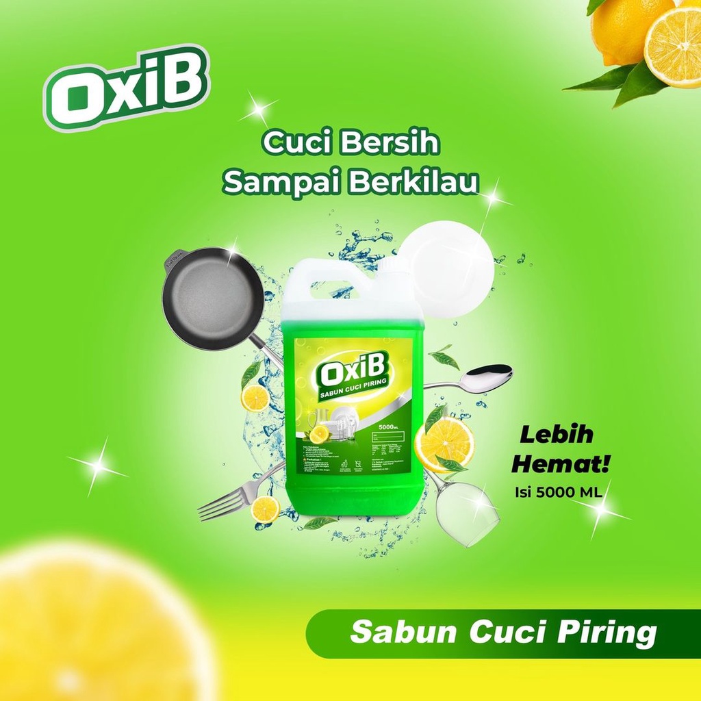 Sabun Cuci Piring Ekonomis Bersih Kinclong 5 liter OxiB Chemical Dishwash Pembersih Piring