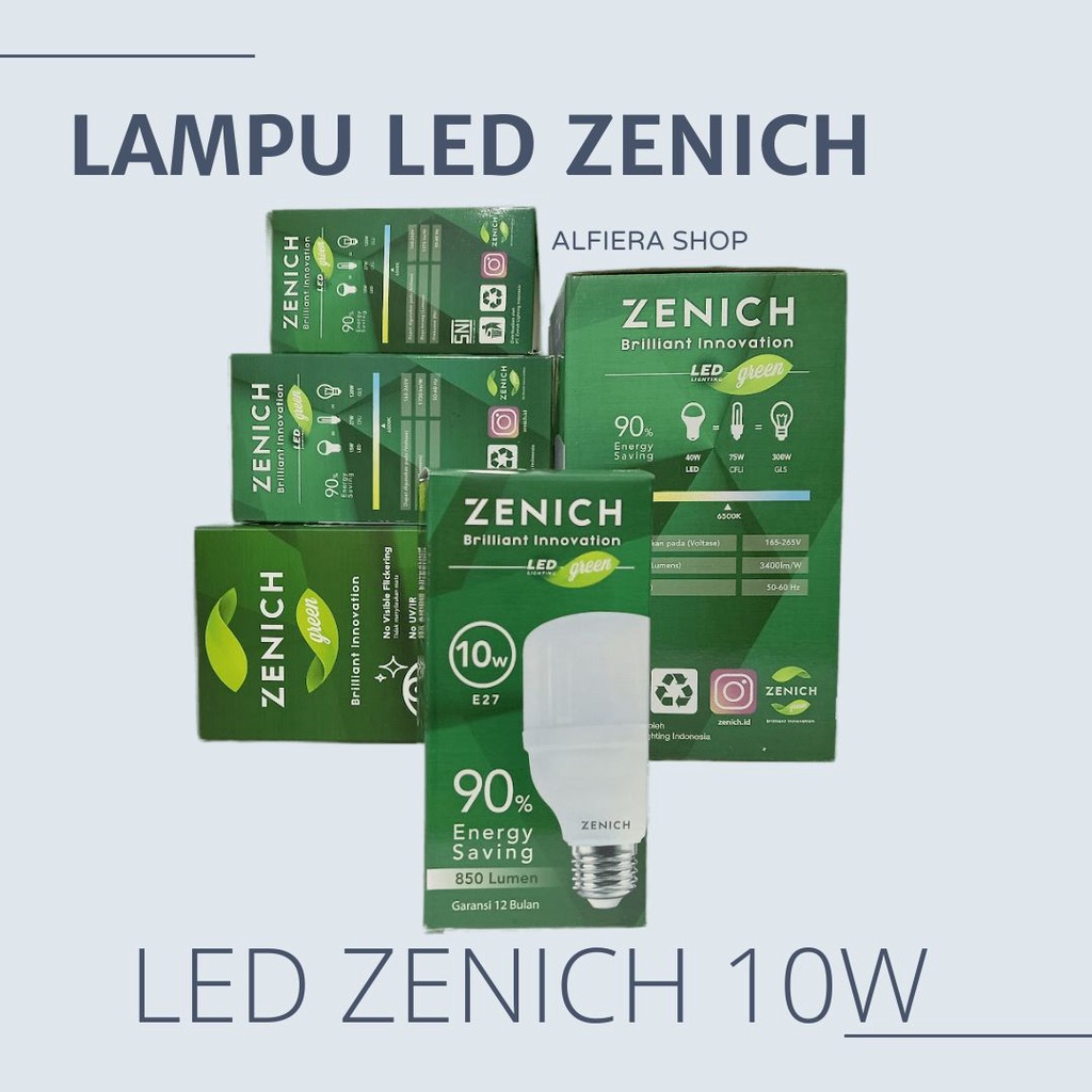 LAMPU LED T BULB LAMPU LED ZENICH 10 WATT LED GARANSI 1 TAHUN