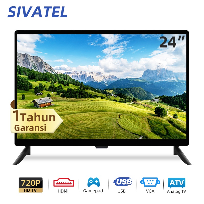 Sivatel LED Monitor 24/25/27 inch Layar Komputer Gaming Monitor [Garansi 1 Tahun]-24- TV Analog