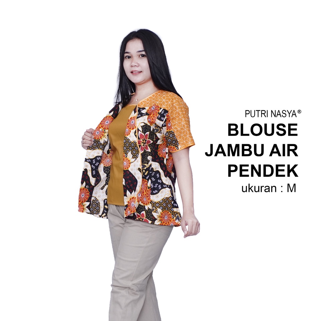 Blouse Big Size Wanita Atasan Batik Lengkap S-M-L-XL-2L-3L-4L-5L-6L-7L Model Blus Jumbo Seragam Batik LD 140 / Atasan Formal Kantor Wanita / Pakaian Batik Kekinian Super Big Bahan Katun Kerja Wanita / Pakaian Modern Trendy Batik Terbaru