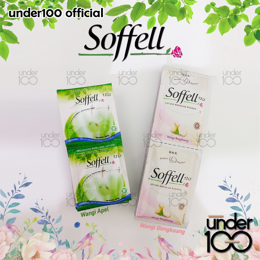 ❤ UNDER100 ❤ SOFFELL Lotion Anti Nyamuk Botol Spray 80ml |Sachet 6g | Botol Kulit Jeruk 80 gr | Apel 60 gr | Bunga Geranium 80 gr