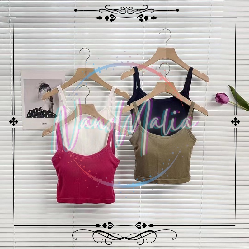 Nanomalia tanktop tali tipis backless sexy 1012