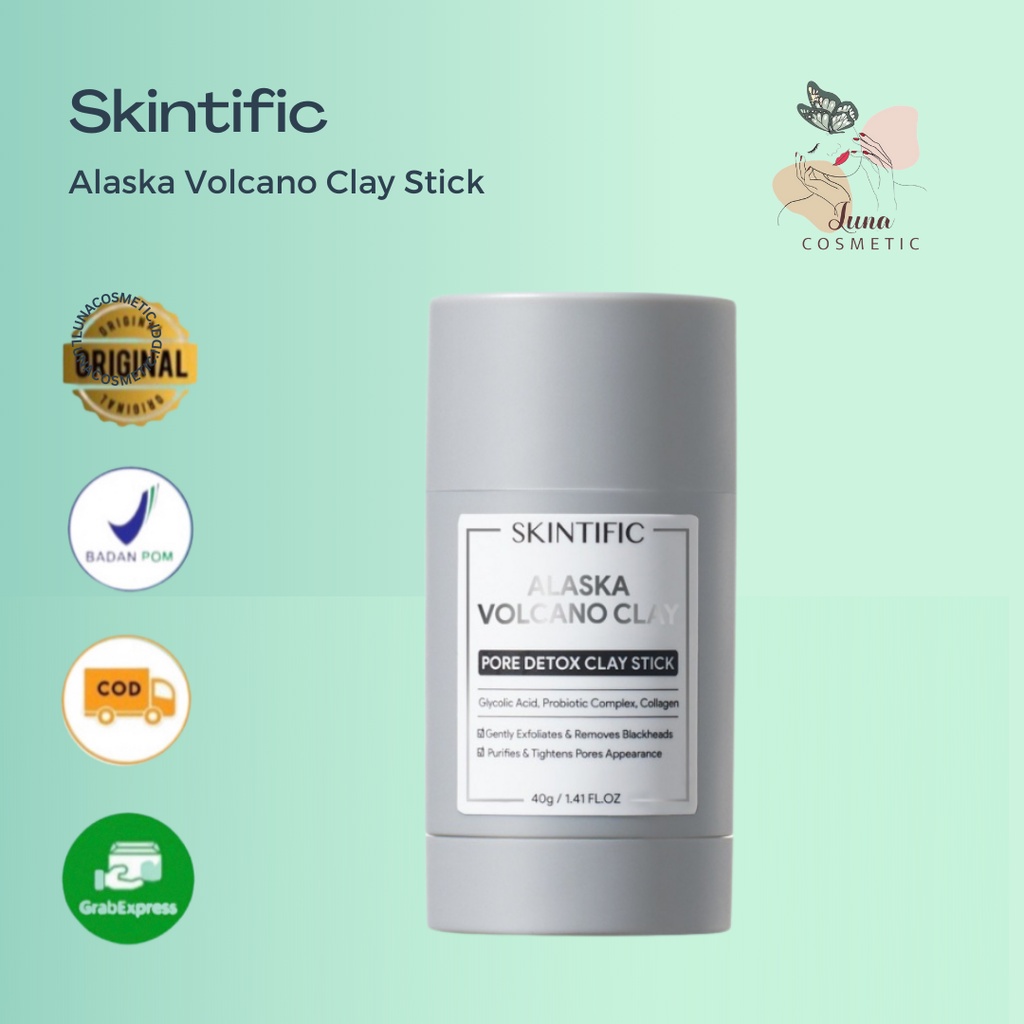 SKINTIFIC Alaska Volcano Pore Detox Clay Stick 40g