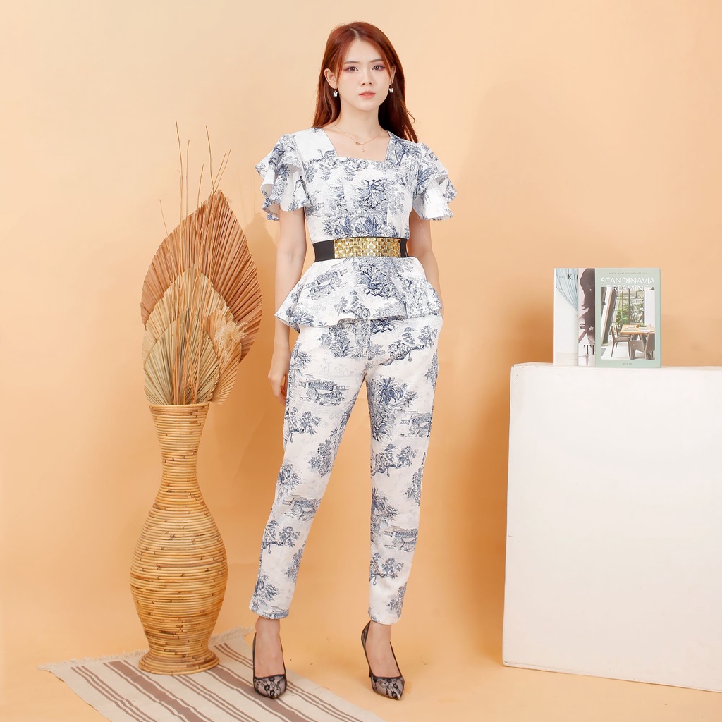 Kathryn collection #4854 , STELAN SCUBA MOTIF  PREMIUM FREE BELT Bunga