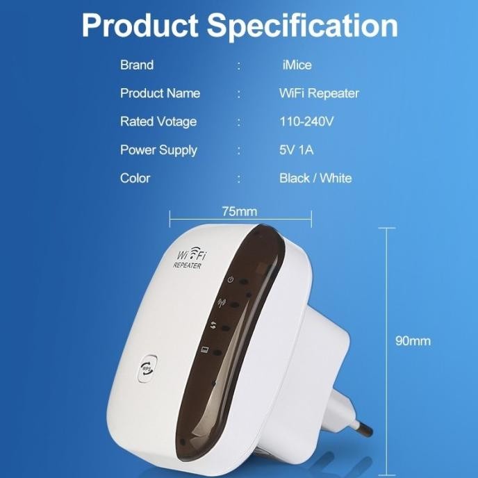 WiFi Repeater 300Mbps - Penguat Sinyal Wifi 300Mbps - Wifi Extender 300Mbps - Wifi Router 300Mbps