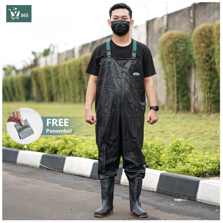 CELANA SEPATU SET SATU BADAN BOT OVERALL FULL BODY SEPATU SAWAH PETANI PANJANG ANTI AIR BANJIR