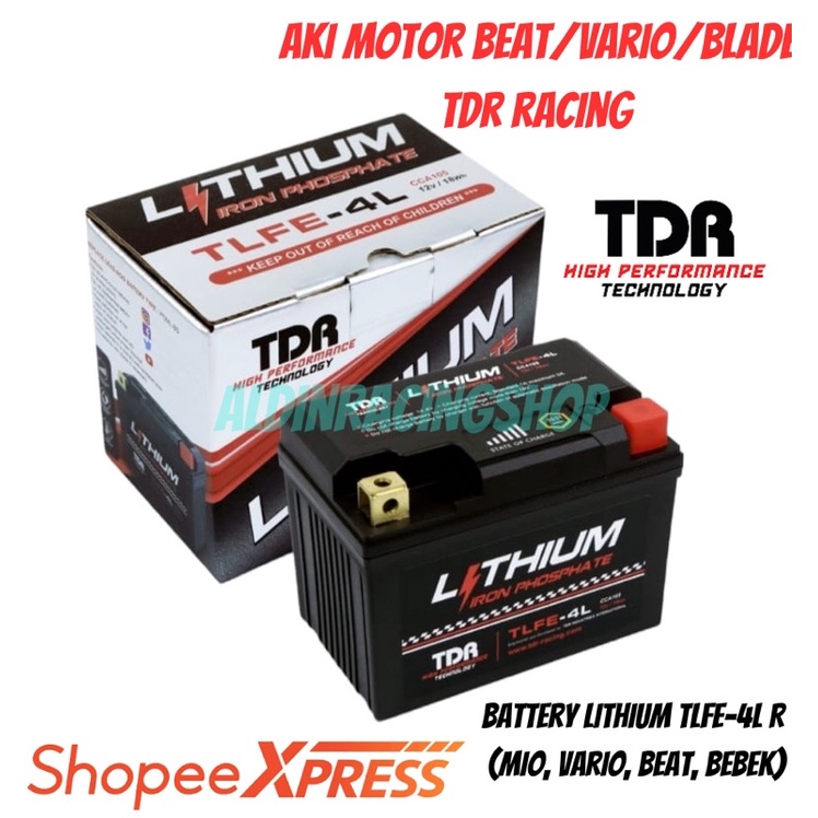 AKI KERING MOTOR  BEAT/SUPRA X 125/VARIO 110 TDR ORIGINAL Battery Lithium TLFE-4L R  (Mio, Vario, Be