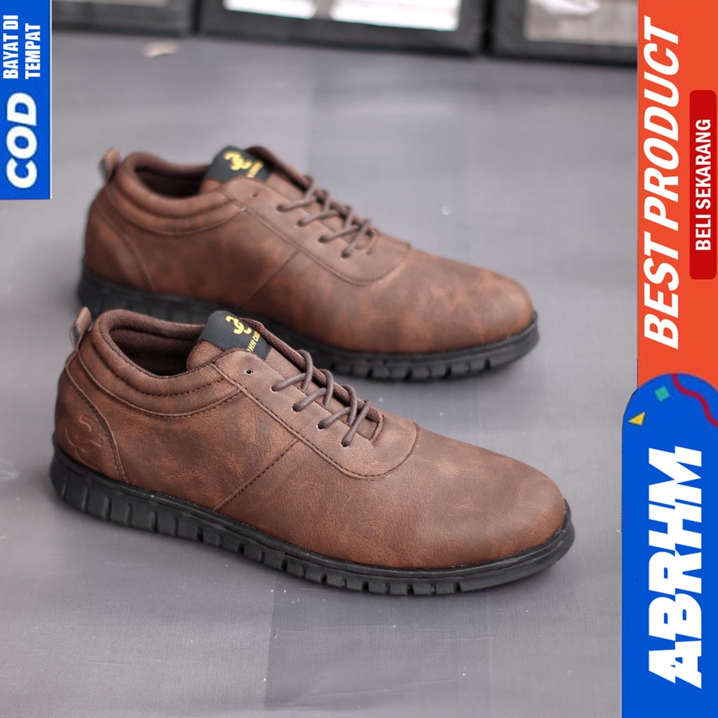 Sepatu Formal Oxfrod Pria Pantofel Hitam Casual Kerja Kantor Abrhm Colline