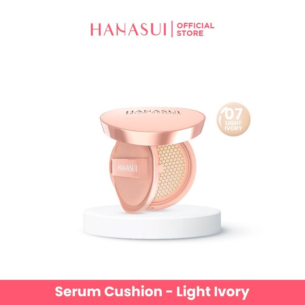 HANASUI Serum Cushion 15gr | Foundation | Flawless | Natural Dewy Finish | Perfect Coverage Original BPOM