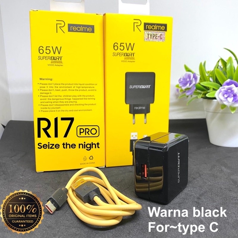 PROMO CHARGER BLACK REALME R17PRO MICRO TYPE C SUPER QUALITY BY SMOLL