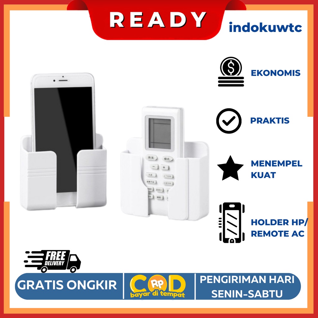 Holder HP Tempat Remote Dinging/Wall Holder Hp Remot