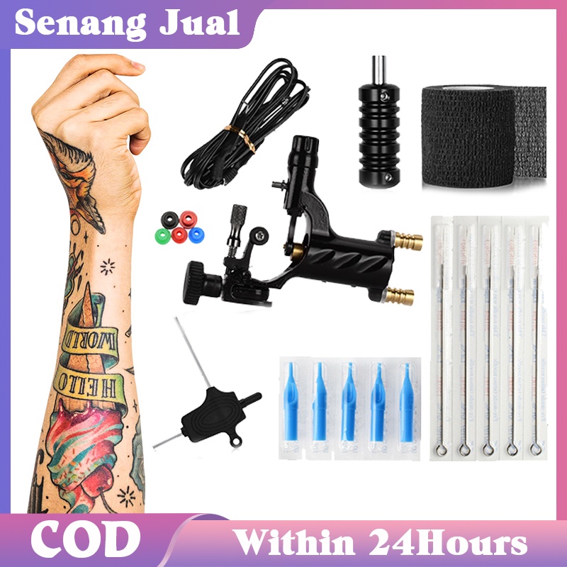 Mesin Tato Rotary Full Set / Alat Tattoo Full Set / Tatto Kit Set Lengkap Kualitas Tinggi