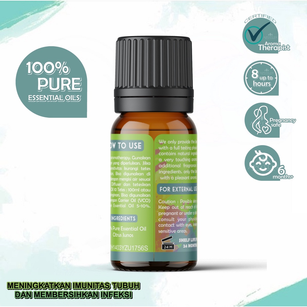 Yuzu Citrus Essential Oil - Minyak Aromaterapi Jeruk Yuzu Jepang 10ml